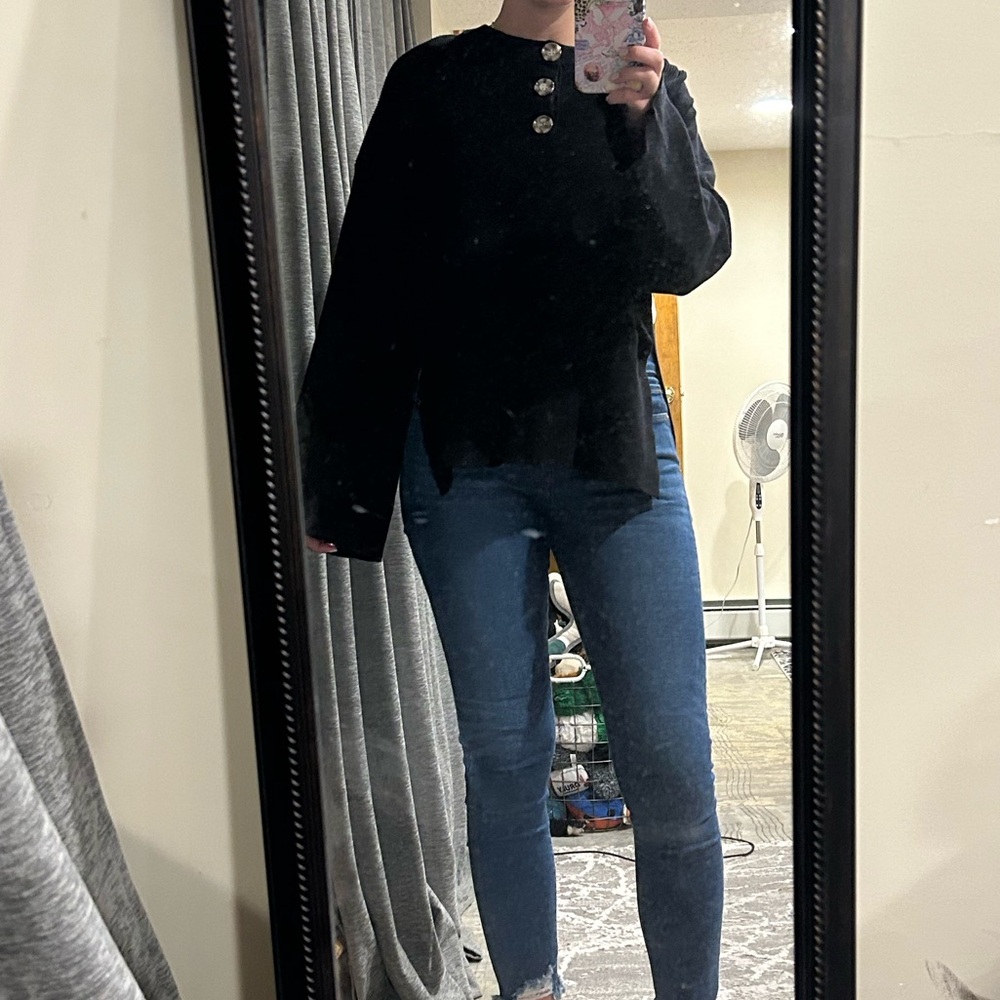 black sweater